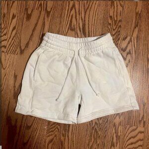 TNA aritzia white boyfriend shorts